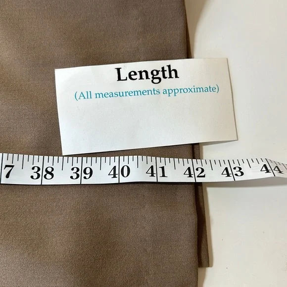 Boston Proper Cowl Neckline Sheath Dress Taupe Tan Size 10 - Picture 9 of 14